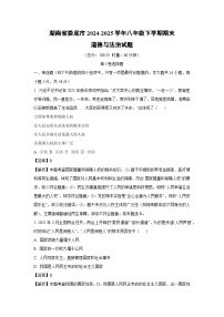 湖南省娄底市2024-2025学年八年级下学期期末道德与法治试卷（解析版）