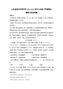 山东省滨州市邹平市2024-2025学年七年级下学期期末道德与法治试题