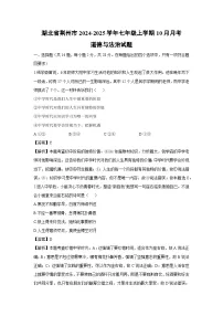 湖北省荆州市2024-2025学年七年级上学期10月月考道德与法治试卷（解析版）