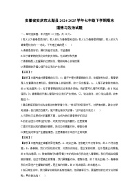 安徽省安庆市太湖县2024-2025学年七年级下学期期末道德与法治试卷（解析版）