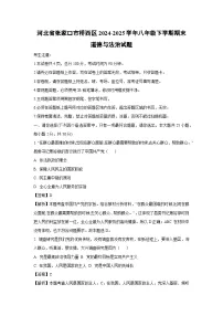河北省张家口市桥西区2024-2025学年八年级下学期期末道德与法治试卷（解析版）