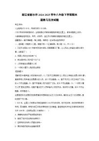 浙江省丽水市2024-2025学年八年级下学期期末道德与法治试卷（解析版）