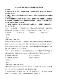 2025年山东省威海市中考道德与法治真题（解析版）