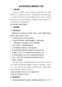 初中政治 (道德与法治)人教版（2024）九年级上册生活在新型民主国家同步测试题