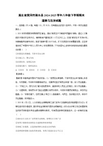 湖北省黄冈市浠水县 2024-2025学年八年级下学期期末道德与法治试题（解析版）