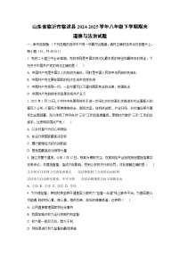 山东省临沂市临沭县2024-2025学年八年级下学期期末道德与法治试卷（学生版）