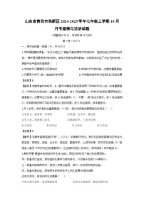 山东省青岛市高新区2024-2025学年七年级上学期10月月考道德与法治试卷（解析版）