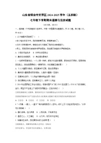 山东省烟台市芝罘区2024-2025学年（五四制）七年级下学期期末道德与法治试卷（学生版）