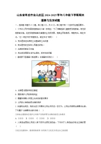 山东省枣庄市台儿庄区2024-2025学年八年级下学期期末道德与法治试卷（学生版）