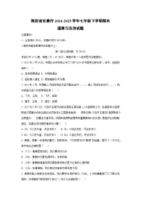 陕西省安康市2024-2025学年七年级下学期期末道德与法治试卷（学生版）