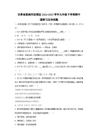 甘肃省陇南市武都区2024-2025学年九年级下学期期中道德与法治试卷（学生版）