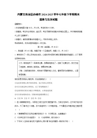 内蒙古自治区赤峰市2024-2025学年七年级下学期期末道德与法治试卷（学生版）