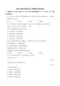 2025年湖北省武汉市中考道德与法治试卷及答案