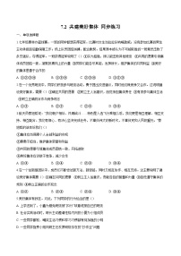 初中政治 (道德与法治)第二单元 成长的时空第七课 在集体中成长共建美好集体同步训练题