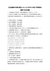 江西省赣州市蓉江新区2024-2025学年七年级下学期期末道德与法治试题（学生版）