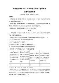 海南省万宁市2024-2025学年八年级下学期期末道德与法治试卷（学生版）