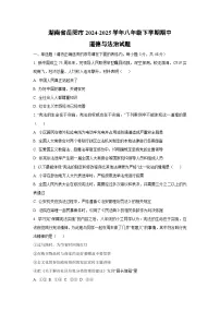 湖南省岳阳市2024-2025学年八年级下学期期中道德与法治试卷（学生版）