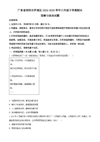 精品解析：广东省深圳市罗湖区2024-2025学年八年级下学期期末道德与法治试题 练习 含答案