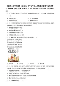 安徽省合肥市巢湖市2024-2025学年七年级上学期期末道德与法治试卷-A4