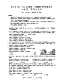 贵州省安顺市关岭布依族苗族自治县2025-2026学年九年级上学期11月期中道德与法治试题
