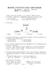 湖南省郴州市第三中学2025-2026学年八年级上学期11月期中道德与法治试卷