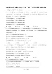 2024-2025学年安徽省合肥四十二中九年级（上）期中道德与法治试卷