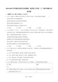 2024-2025学年湖北省武汉市武珞路一校四区九年级（上）期中道德与法治试卷