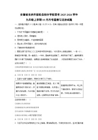 安徽省安庆市宿松县部分学校联考2025-2026学年九年级上学期10月月考道德与法治试卷（学生版）