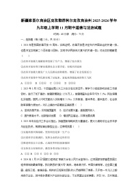 新疆维吾尔自治区克孜勒苏柯尔克孜自治州2025-2026学年九年级上学期11月期中道德与法治试题（学生版）