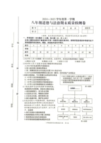 江西省赣州市于都县2024-2025学年八年级上学期1月期末道德与法治试题