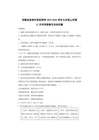 安徽省淮南市多校联考 2025-2026学年九年级上学期11月月考道德与法治试卷（学生版）