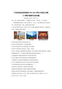 广西壮族自治区贵港市2025-2026学年九年级上学期11月期中道德与法治试卷（学生版）