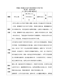 人教版（2024）九年级下册学无止境教案及反思