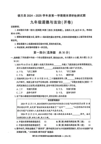 陕西省汉中市镇巴县2024-2025学年九年级上学期期末考试道德与法治试卷