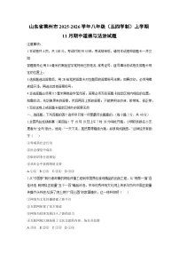 山东省莱州市2025-2026学年八年级(五四学制)上学期11月期中道德与法治试卷（学生版）