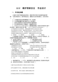 人教版（2024）维护国家安全课时练习