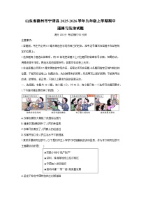 山东省德州市宁津县 2025-2026学年九年级上学期期中道德与法治试卷（学生版）