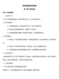 中考第一轮复习初中政治知识点总结