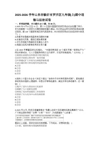 2025-2026学年山东省临沂市罗庄区九年级（上）期中道德与法治试卷（含答案）