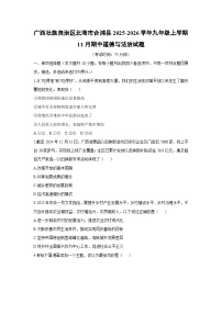 2025-2026学年广西壮族自治区北海市合浦县 九年级上学期11月期中道德与法治试卷（学生版）