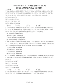 2025北京初二（下）期末道德与法治汇编：崇尚法治精神章节综合（选择题）