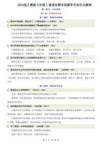 2024版人教版七年级上册道法期末高频常考知识点梳理