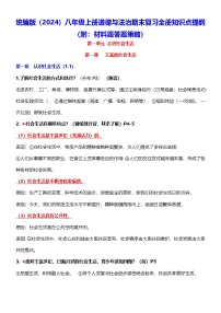 统编版（2024）八年级上册道德与法治期末复习全册知识点提纲含答案（附：材料题答题策略） 讲义