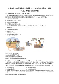 【8道第三次月考】安徽省安庆市太湖县部分校联考2025-2026学年八年级上学期12月月考道德与法治试题（含解析）