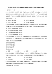 2025-2026学年上学期深圳初中道德与法治九年级期末典型卷3