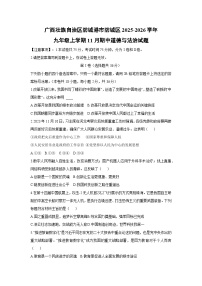 2025-2026学年广西壮族自治区防城港市防城区 九年级上学期11月期中道德与法治试卷（学生版）