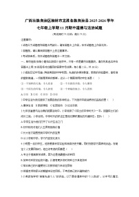 2025-2026学年广西壮族自治区桂林市龙胜各族自治县七年级上学期11月期中道德与法治试卷（学生版）