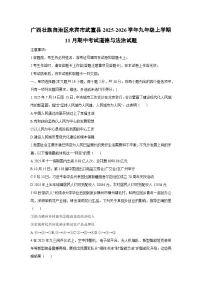 2025-2026学年广西壮族自治区来宾市武宣县九年级上学期11月期中考试道德与法治试卷(学生版)