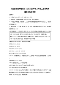 2025-2026学年河南省洛阳市宜阳县八年级上学期期中道德与法治试卷（学生版）