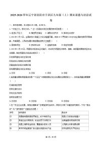 2025-2026学年辽宁省沈阳市于洪区九年级（上）期末道德与法治试卷（有答案）